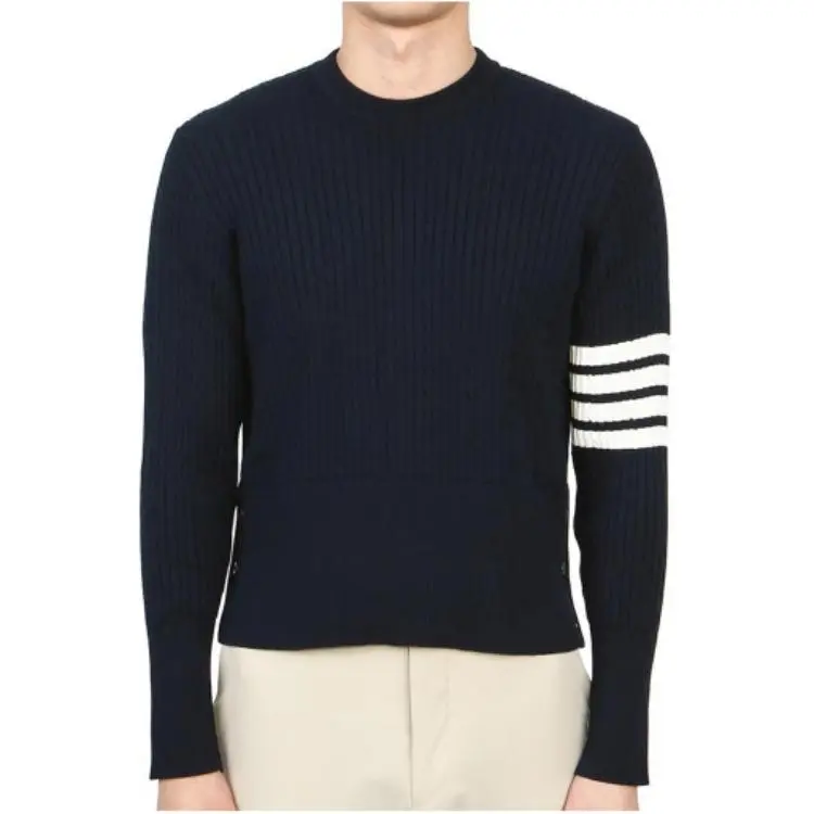THOM BROWNE 4 Bar Stripe Detailed Crewneck Jumper-2