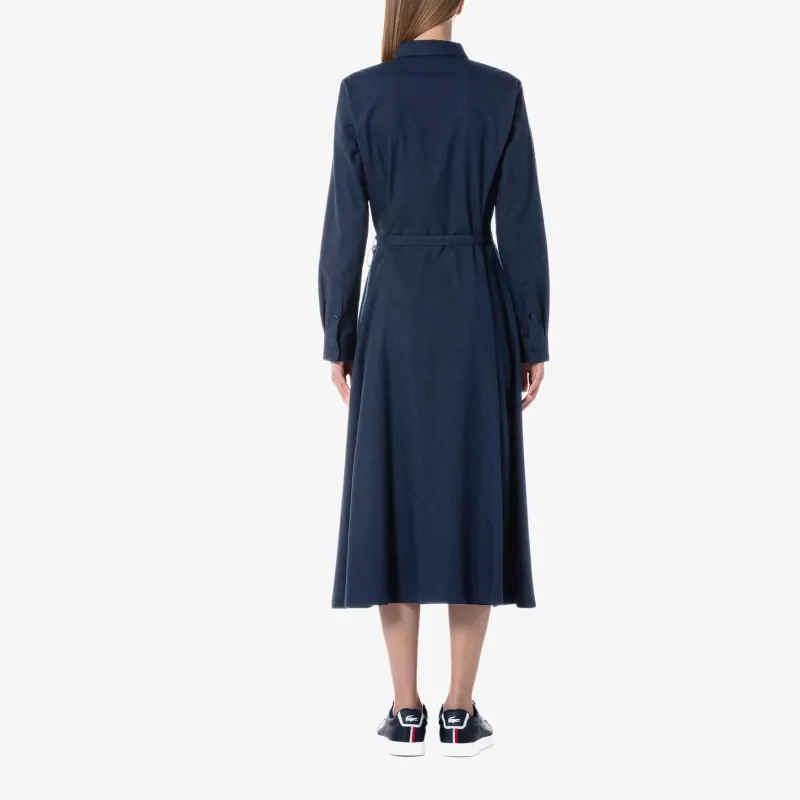 LACOSTE Long Sleeved Dress Women's Blue-2