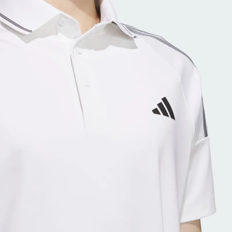 Adidas 3 STRIPES AEROREADY POLO SHIRT Polo Shirt Men's White-4