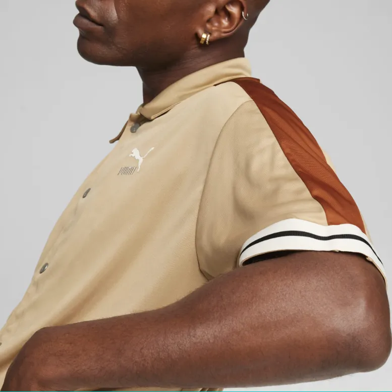 PUMA T7 Men's Shooting Shirt Polo Shirt Men's Khaki-5