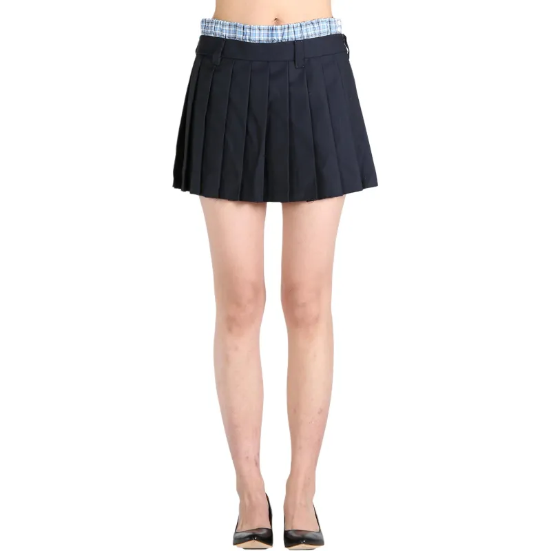 MIU MIU Batavia Skirt Bleu-1