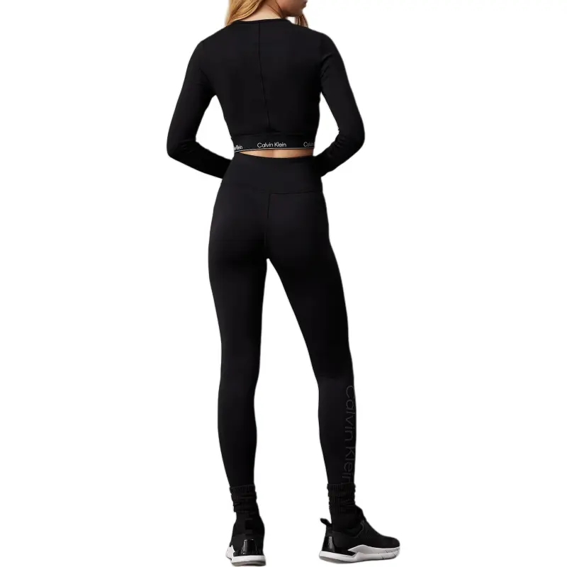 CALVIN KLEIN Logo Gym Leggings Sports Pants Women's Black-2