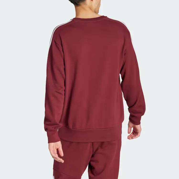 Adidas Essential Essentials French Terry 3-Stripes Sweatshirt Sweatshirt Men's Contour Red-2