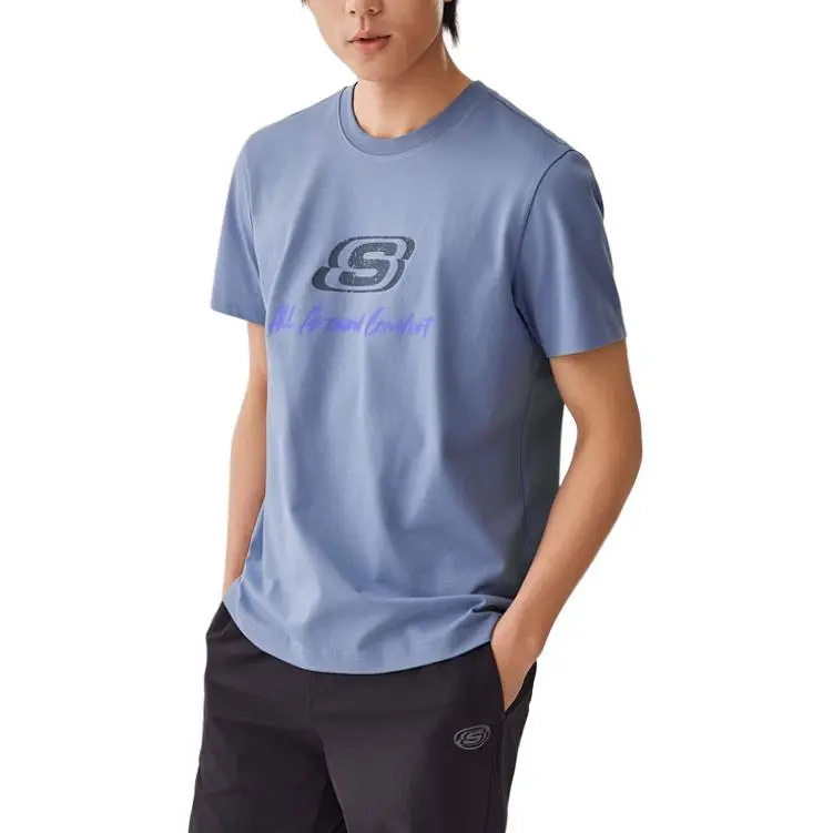 Skechers T-Shirt Unisex Stone-Ground Blue-2