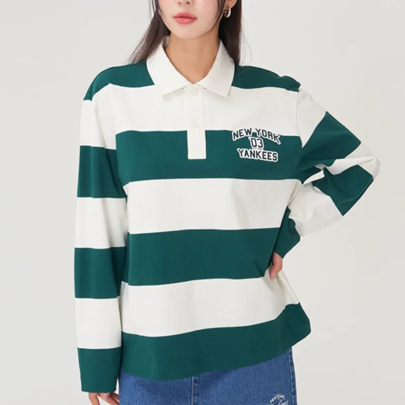 MLB MLB Preppy Style Collection New York Yankees Polo Shirt Unisex Dark Green-3