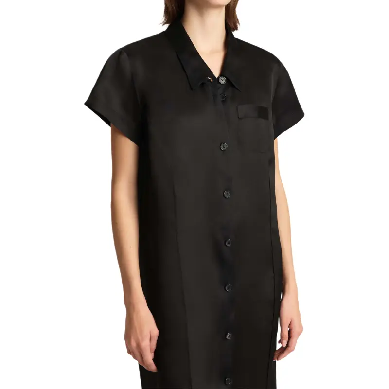 KHAITE Effy Button up Short sleeve Dress-5