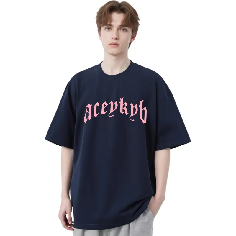YK&YB T Shirts Unisex Navy Blue-3