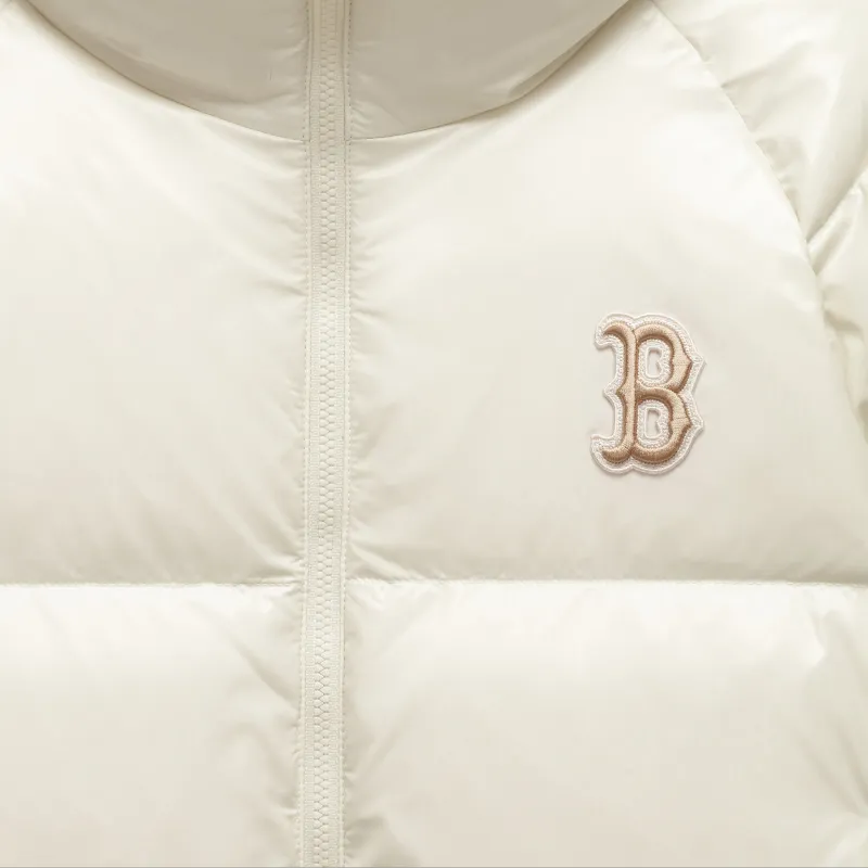 MLB RED SOX Boston Red Sox Glossy Curve Down Jacket Women's White-5