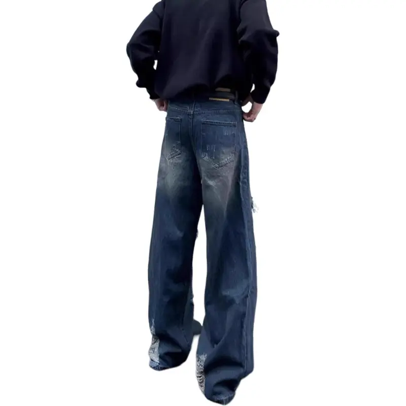 DUATOGE Jeans Men's Vintage Blue -4