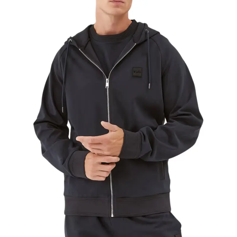 HUGO BOSS Logo patch Drawstring Hoodie-2
