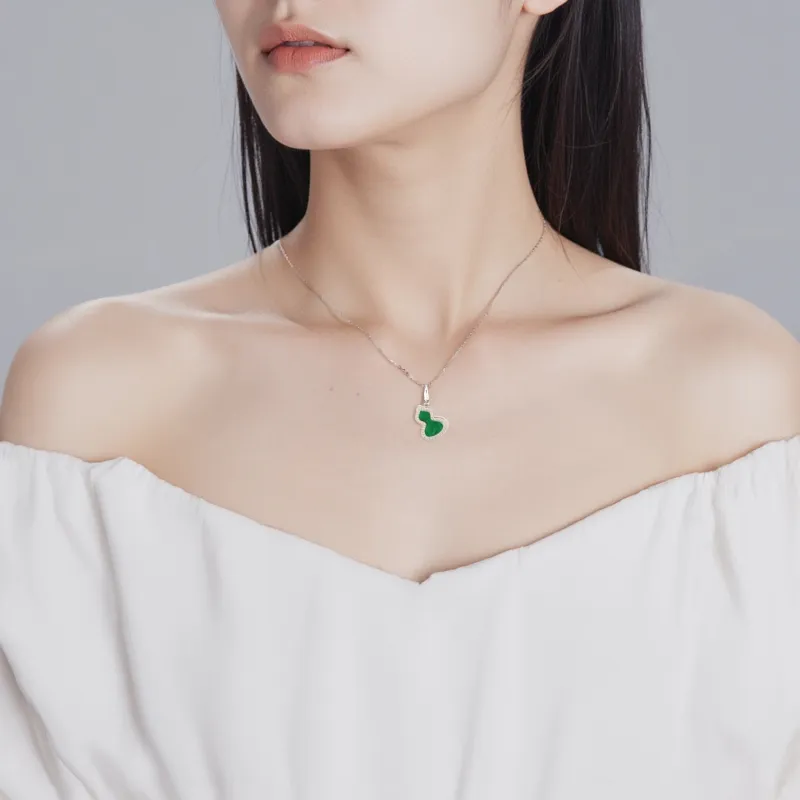Qeelin 18K Rose Gold, Emerald, Diamond Necklaces Women's Green-1