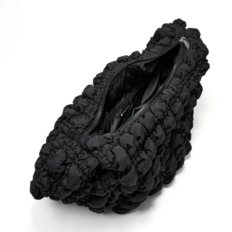 SMTING STUDIO Polyester Cloud Bag Crossbody Bag Medium Size Unisex Deep Black-2