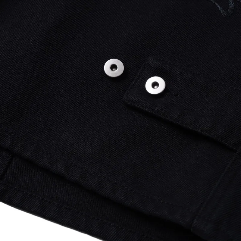 Burberry Long Sleeved Buttoned Denim Jacket-5