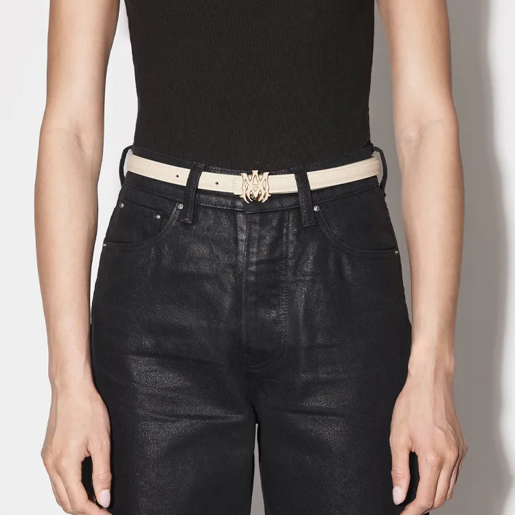 AMIRI Leather Belts Women's Beige-2