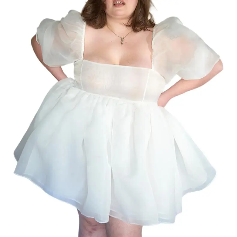 Selkie Short Sleeved Dresses Women's Pure White Dreamland-5