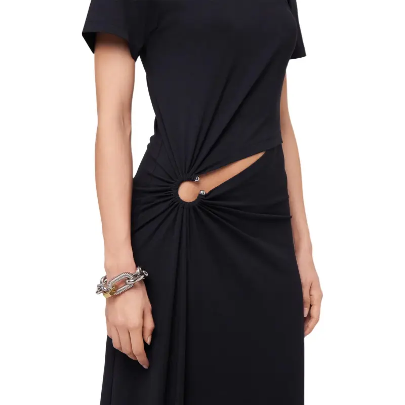 Paco Rabanne Jersey Long Piercing Dress-6