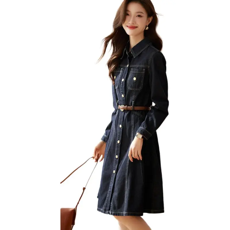 Mo Han Yi Mei Long Sleeved Dress Women's-4