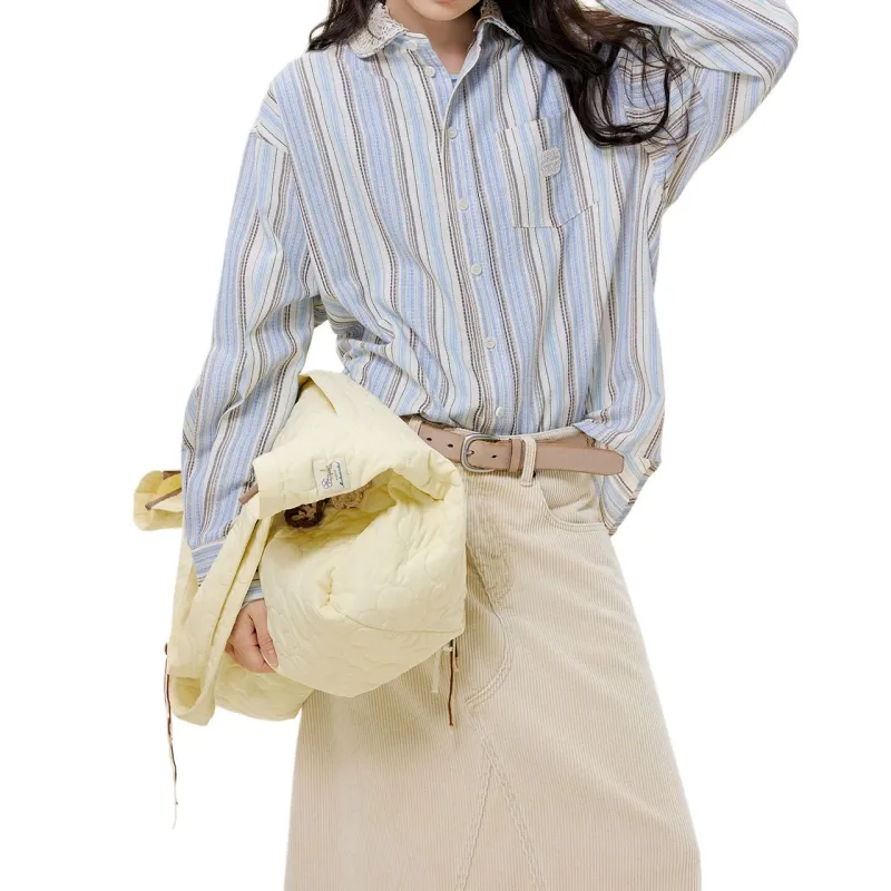 MostwantedLab Tencel Tote Bag Shopping Bag Shoulder Bags Women's Ecru/Yellow Cream/Pink/Dark Brown-4