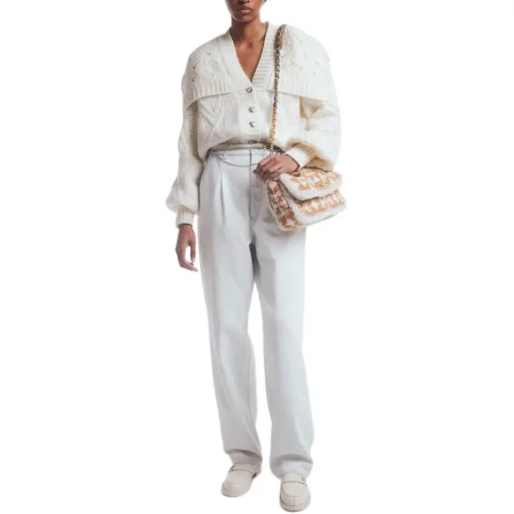 CHANEL 21B Fall Winter Premium Handmade Workshop Knitwear Women's White-3
