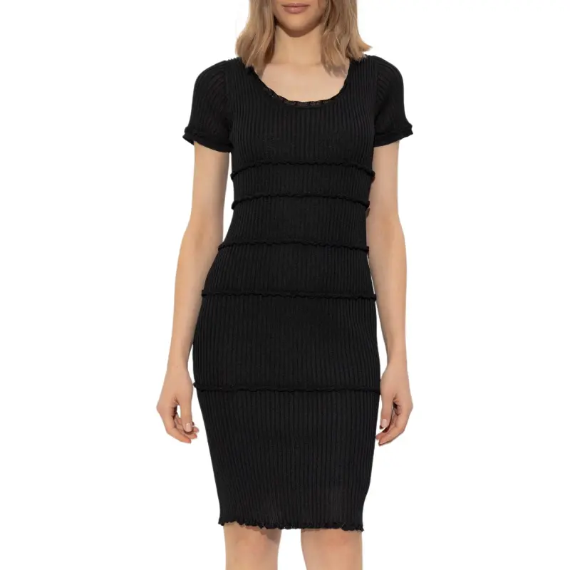 DSQUARED 2 Short Sleeved Midi Ribbed Dress-1
