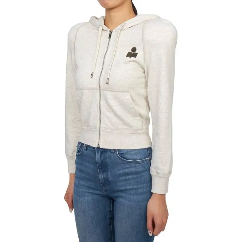 ISABEL MARANT ETOILE Penny Zip Up Drawstring Hoodie-4