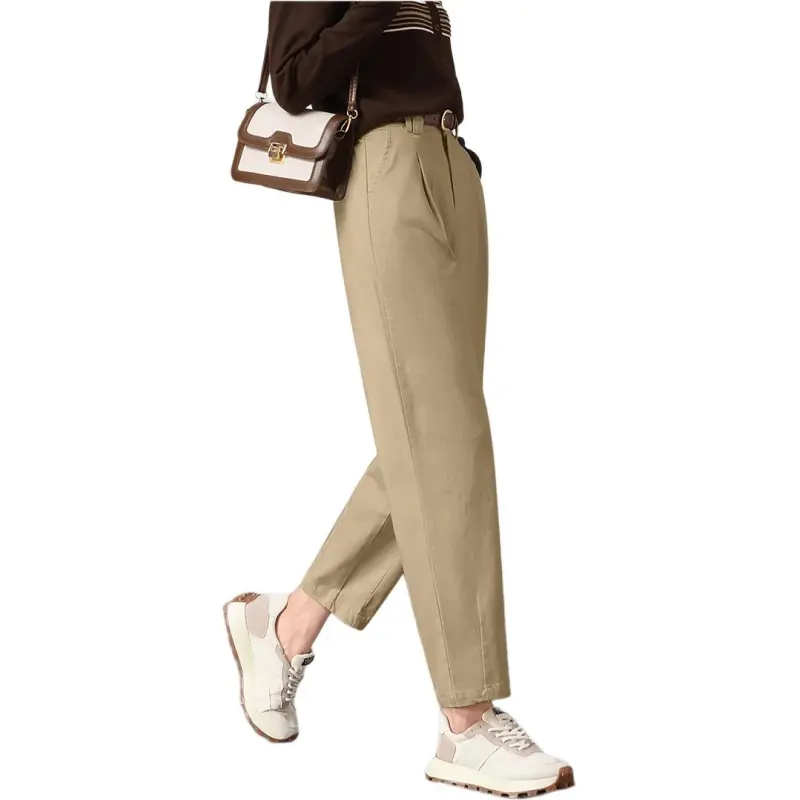 XINFEIYU Casual Pants Women's Khaki-1