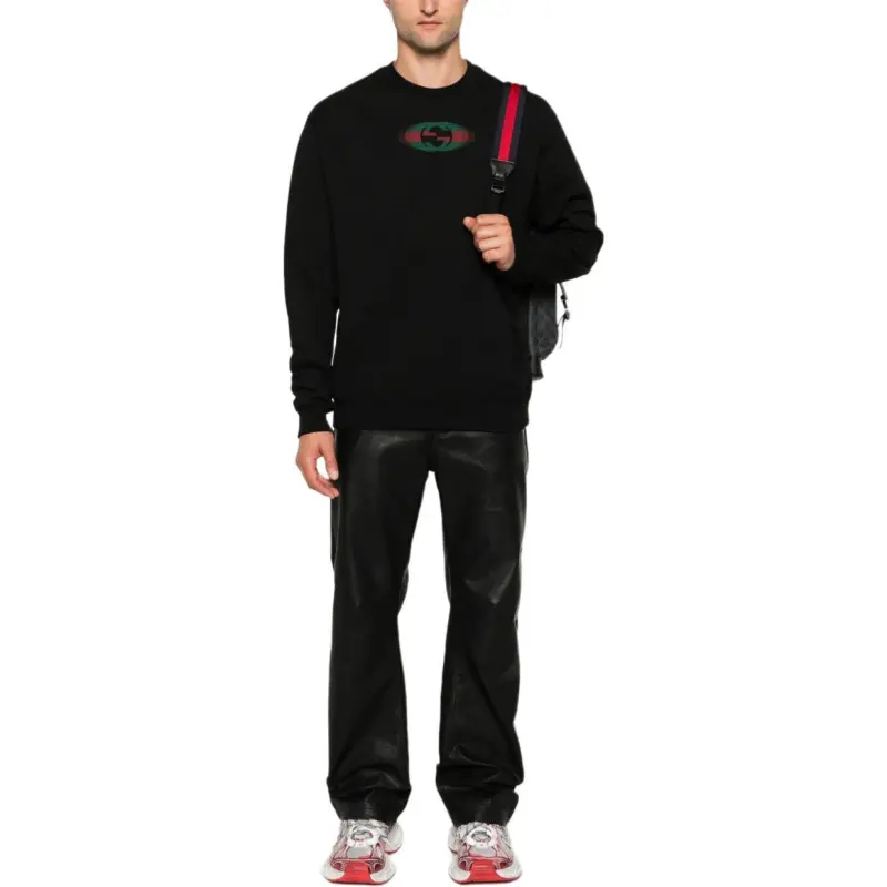 GUCCI Logo Printed Crewneck Sweatshirt-3