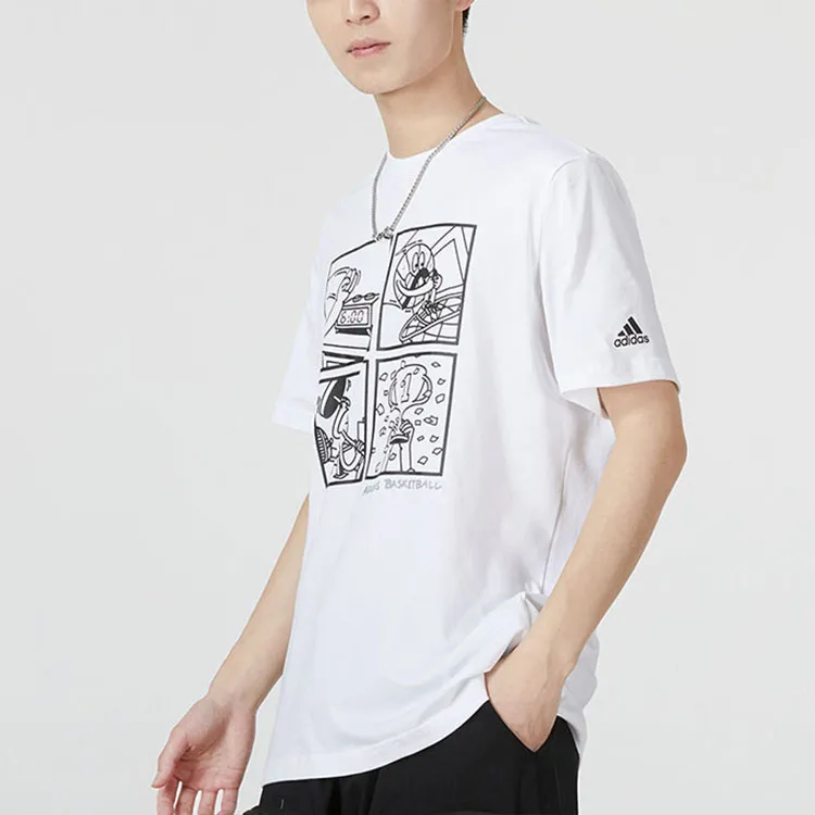 Adidas T Shirts Men White-3