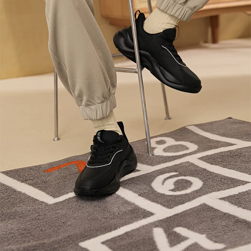 361° Life Collection Non slip Wear resistant Shock Absorption Low Top Casual Shoes Men's Black-4