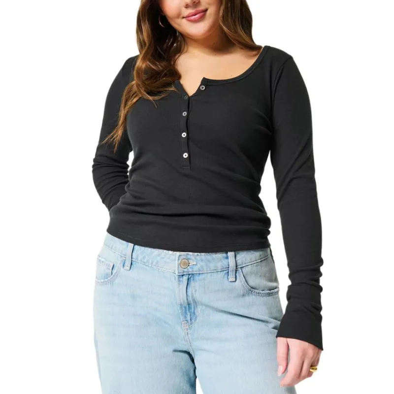 Hollister T Shirt Women's Black-1