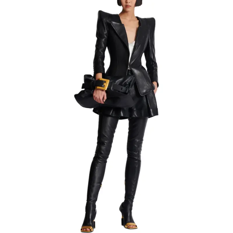 BALMAIN Lambskin Fitted Jacket-1