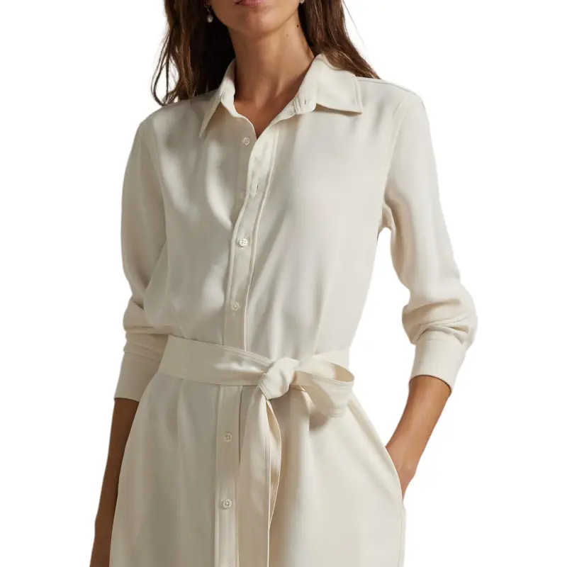 Polo Ralph Lauren Satin Shirt Midi Dress-4