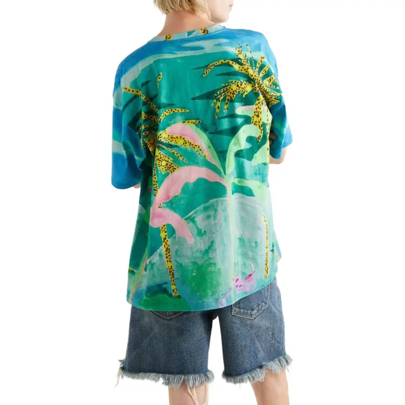 CELINE T Shirts Men Green-3