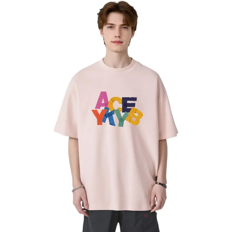 YK&YB T Shirts Unisex Light Pink-4
