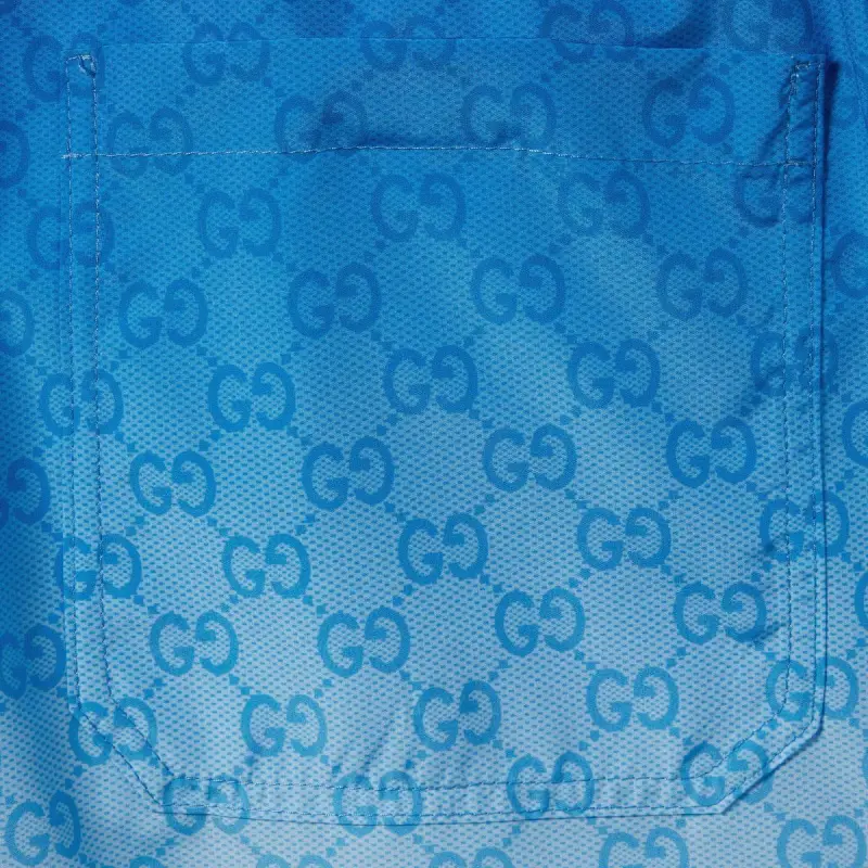 GUCCI FW25 Lido Collection Swimming Shorts Men's Blue-4