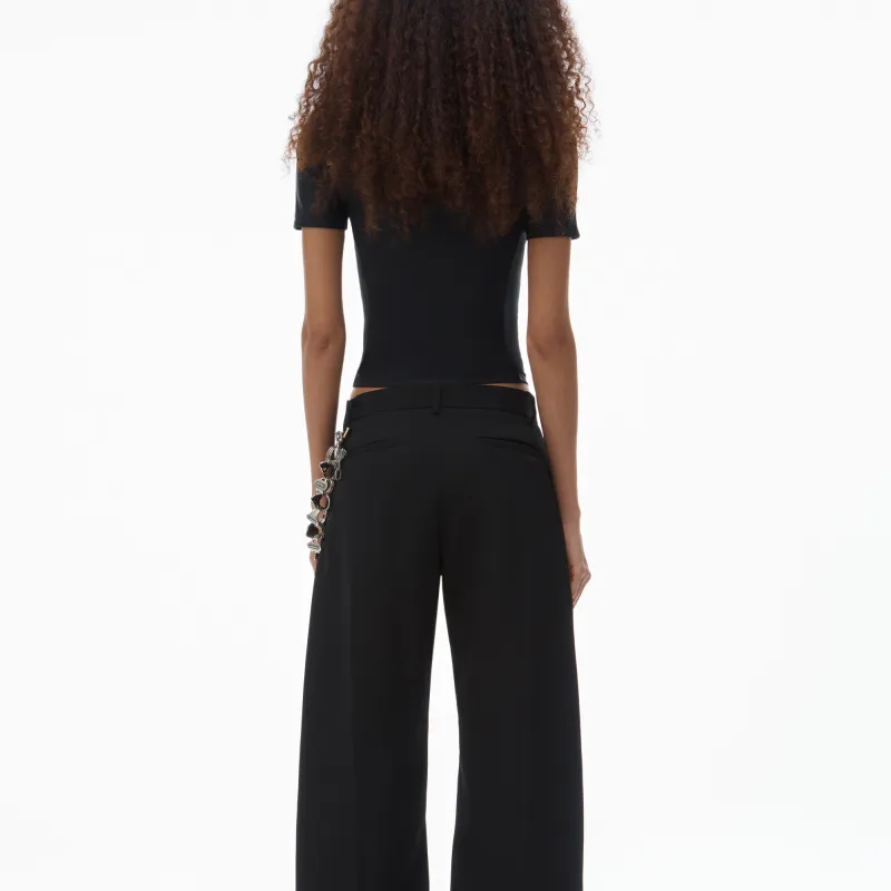 Alexander Wang Ss W/ Mock Neck Rashguard Top Black-1