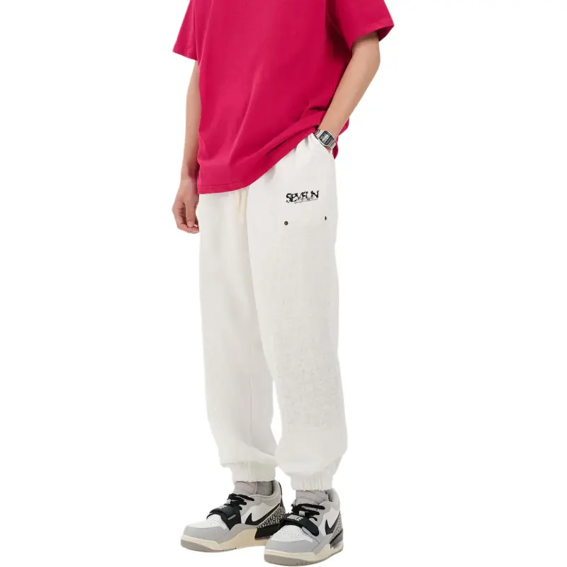 7 SEVFUN Casual Pants Unisex White-6
