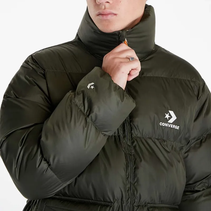Converse Puffer Jacket Men's Army Green-3