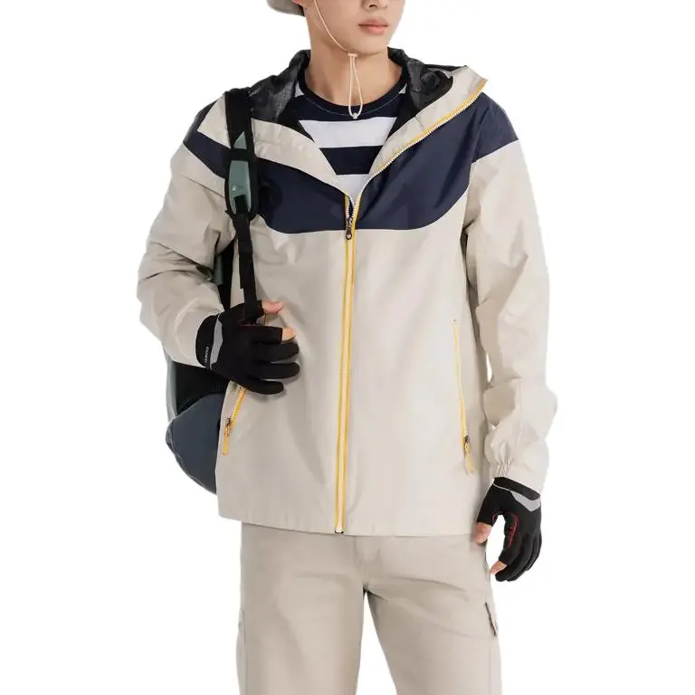 DECATHLON Windbreaker Jackets Men Light White Lime Gray/Blue Black-2