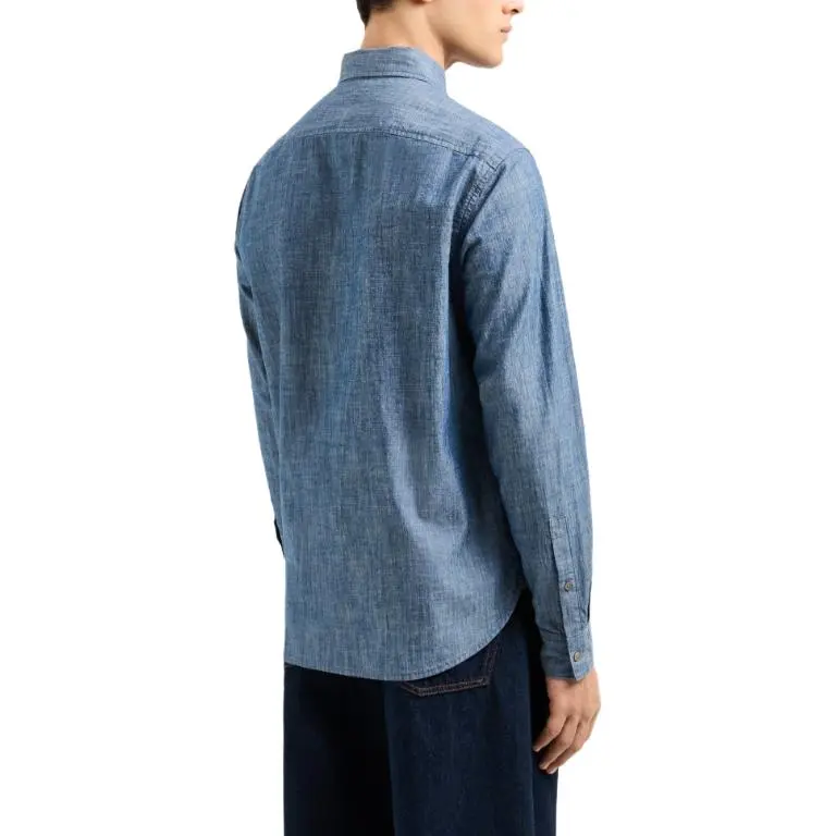 EMPORIO ARMANI Cotton Chambray Shirt-2
