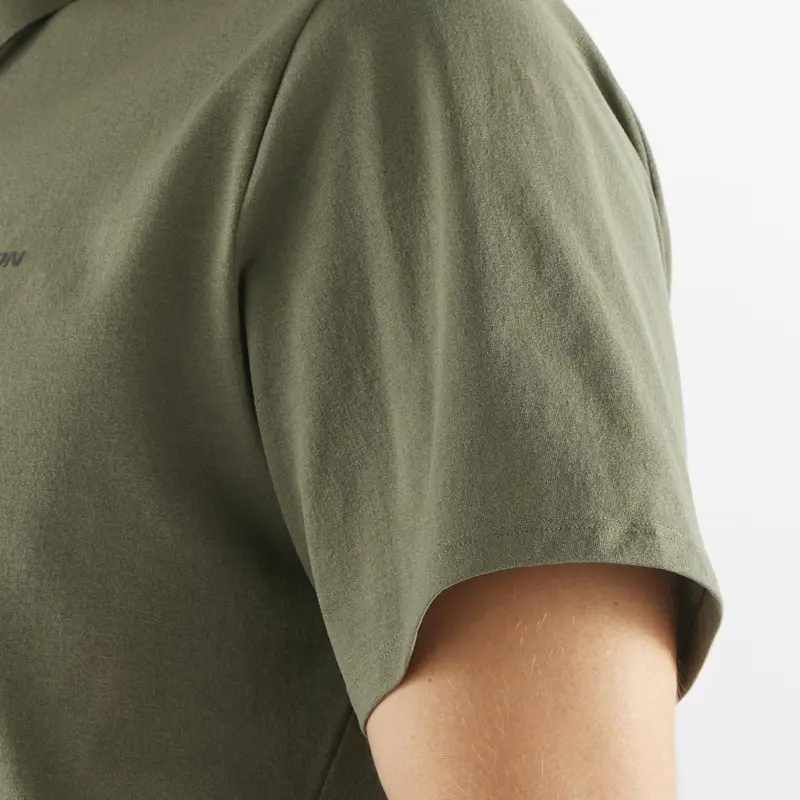 SALOMON TRACKLINE Polo Shirt Men's Green-3