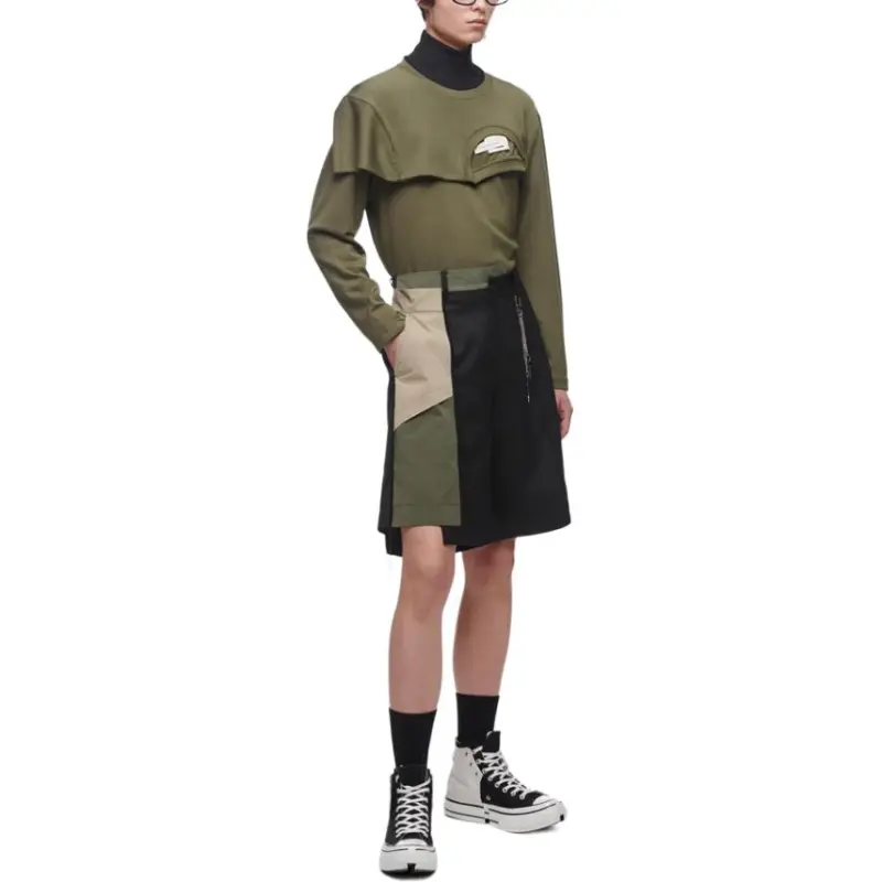 Feng Chen Wang Casual Shorts Men Black-2