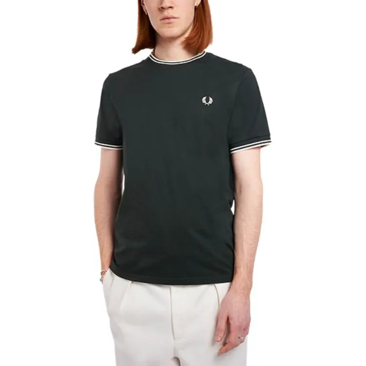 FRED PERRY T Shirt Men's Night Green-3