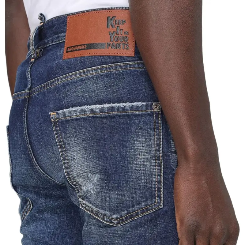 DSQUARED 2 Whiskering Effect Distressed Jeans-5