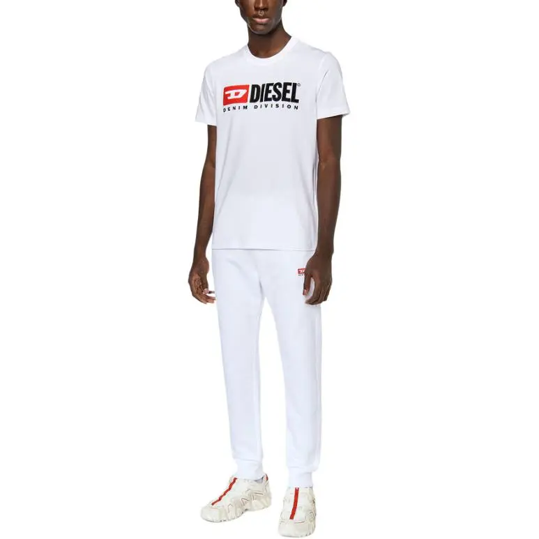 DIESEL Logo Detailed Crewneck T-Shirt-4