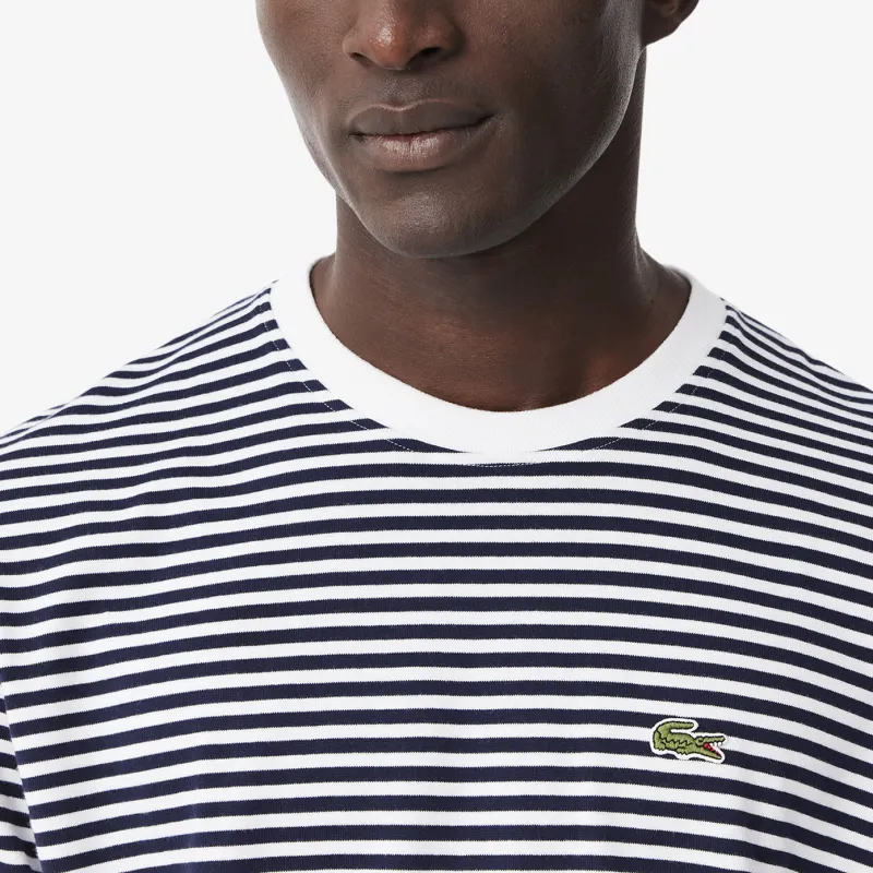 LACOSTE Striped Cotton T shirt-5
