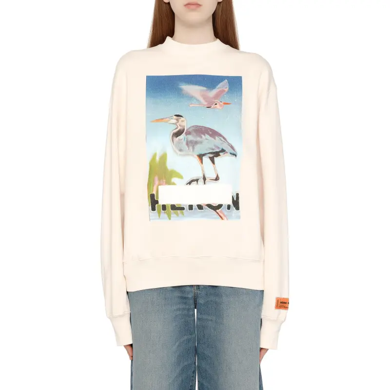 HERON PRESTON Graphic Printed Crewneck Sweatshirt-4