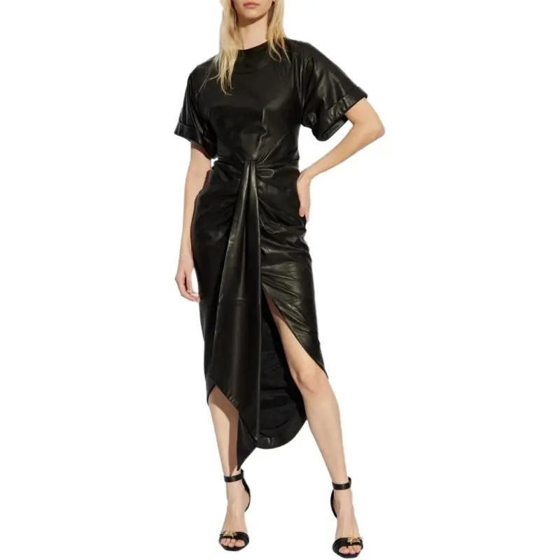 BALMAIN Leather Fitted Dress-1