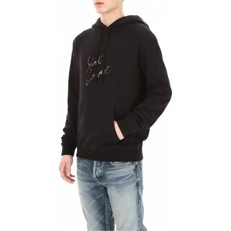 SAINT LAURENT SS23 Sweatshirt Men's Black-6