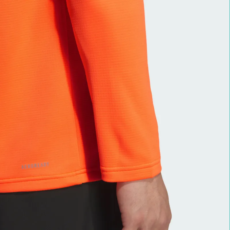 Adidas FW24 ESS RN T LS WR T-Shirt Unisex Warning Red Fluorescent/Deep Silver Gray-4